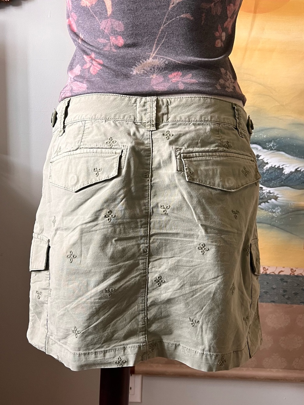 Sanctuary Olive Green Cargo Mini Skirt - Picture 3 of 9